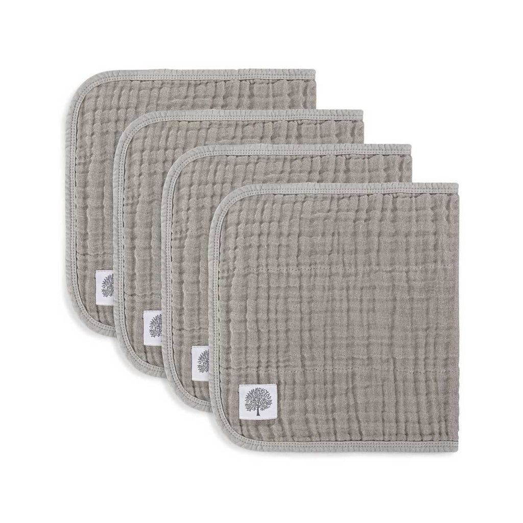Gray Set - Muslin Burp Cloths (4 Pack) - PhishStones Products