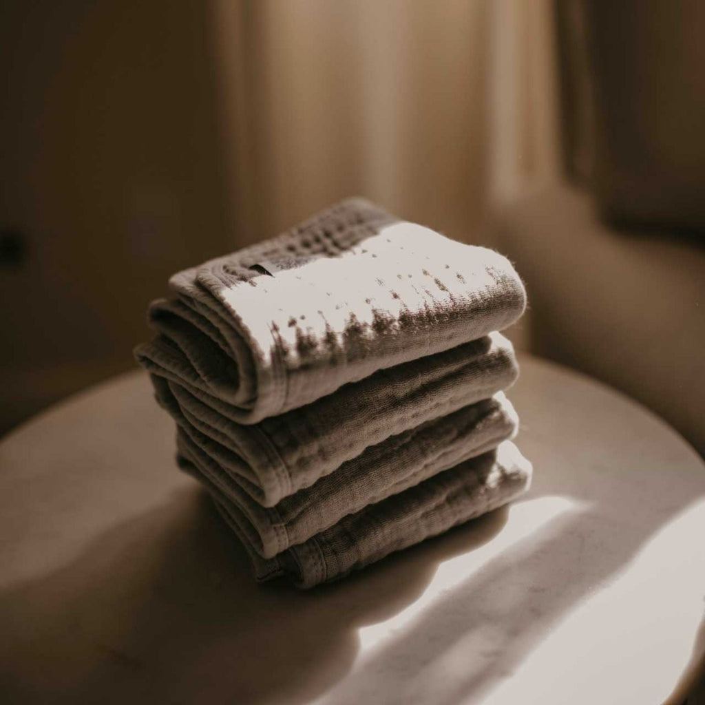 Gray Set - Muslin Burp Cloths (4 Pack) - PhishStones Products