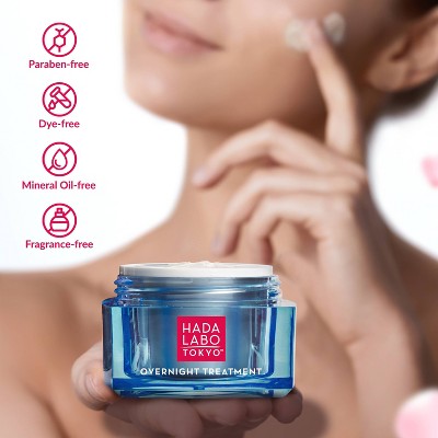 Hada Labo Tokyo Anti - Aging Overnight Treatment Hyaluronic Acid Night Cream 1.76oz - New - PhishStones Products