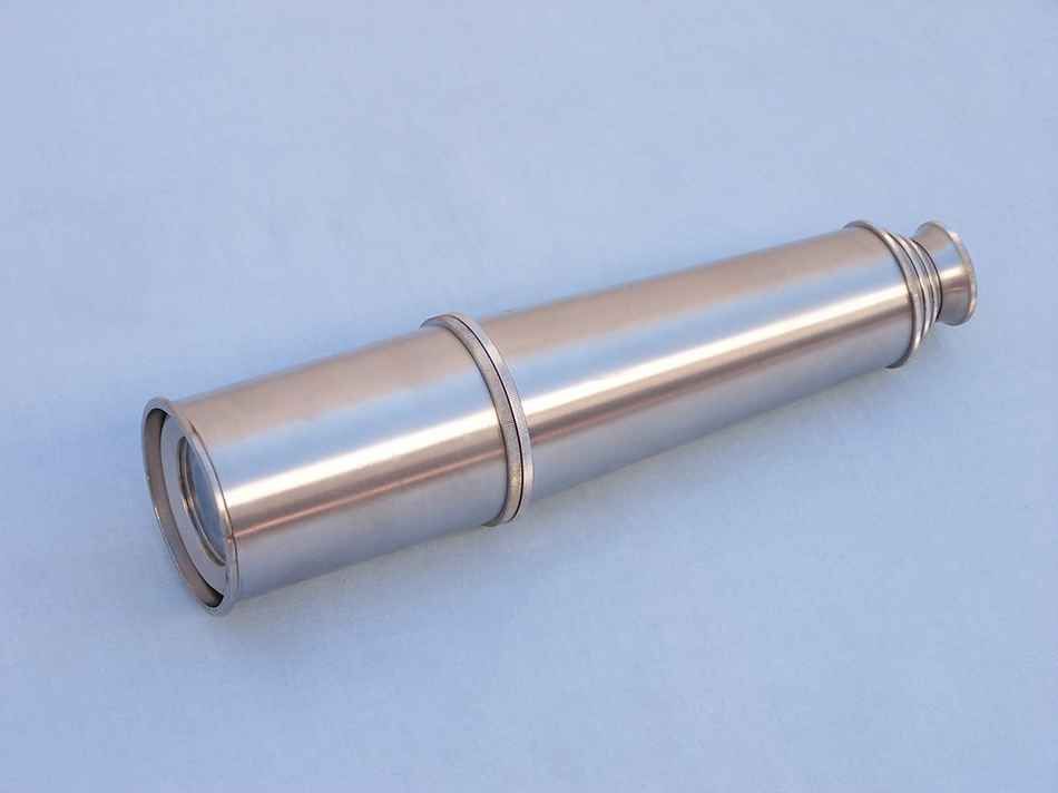 Deluxe Class Hampton Collection Brushed Nickel Spyglass 36"" with Rosewood Box