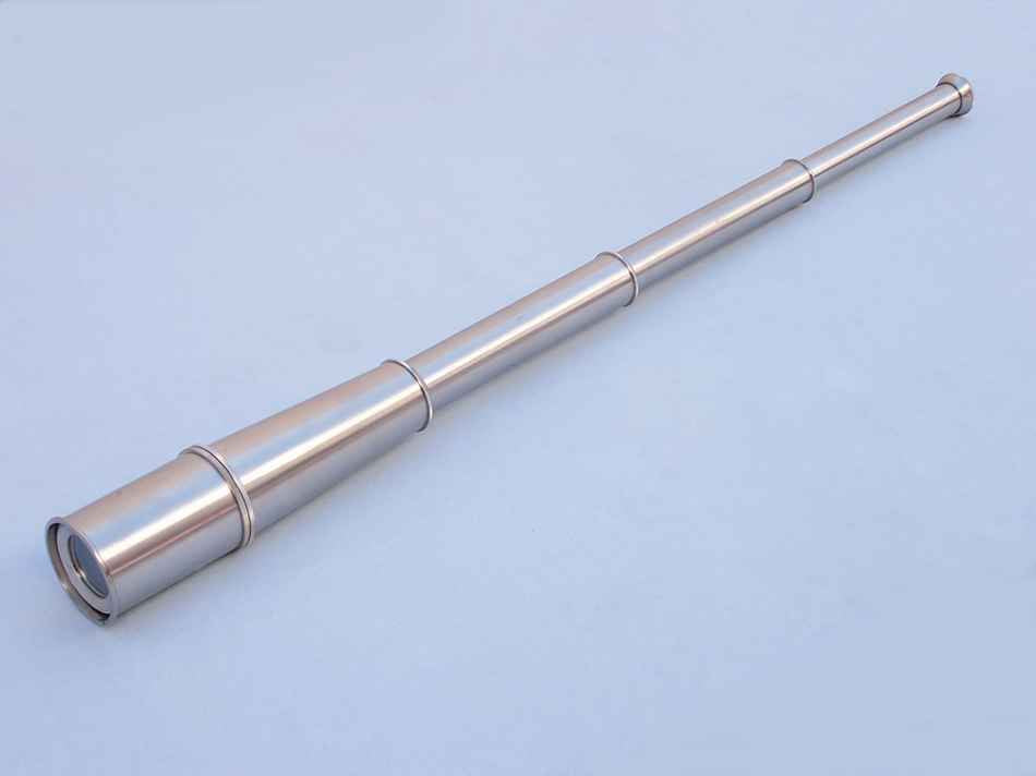 Deluxe Class Hampton Collection Brushed Nickel Spyglass 36"" with Rosewood Box
