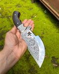 Hand Engraved Knife | Full Tang D2 Steel Blade - PhishStones Products