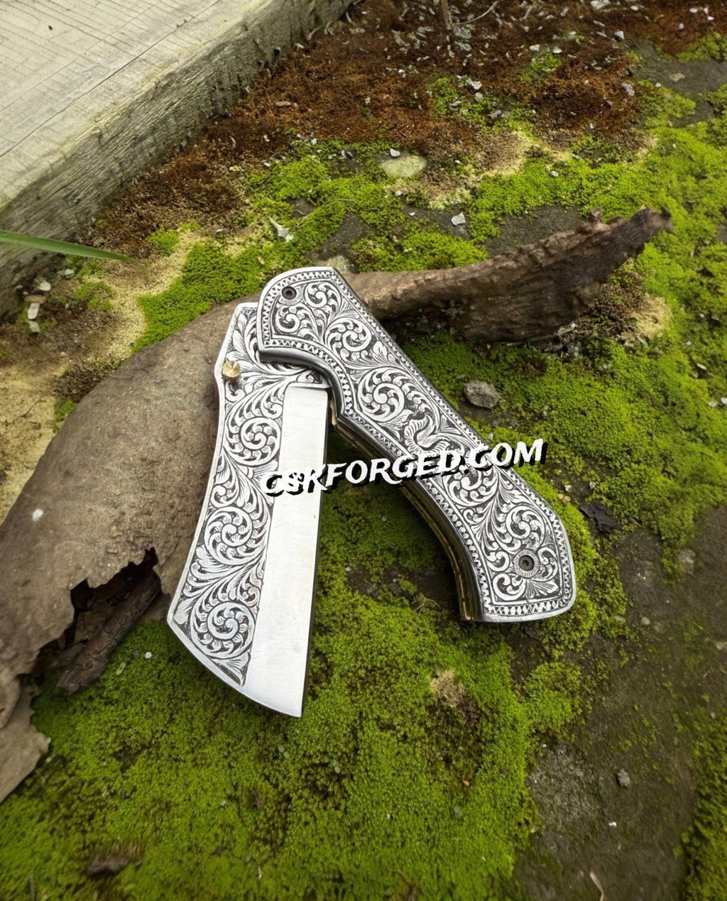 Hand - Engraved Scrollwork Pocket Knife - PhishStones Products
