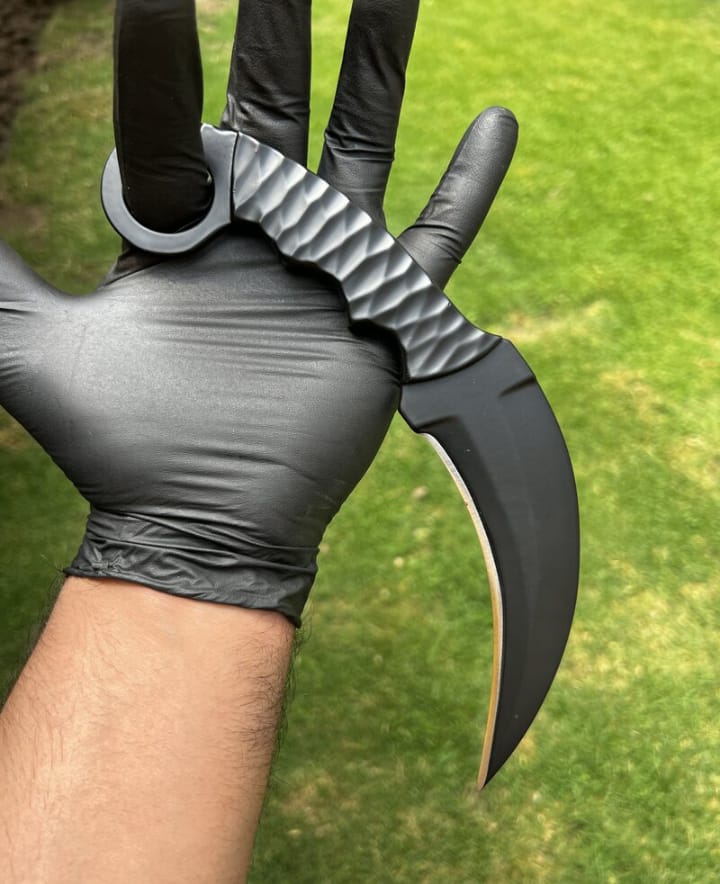 Hand Forged D2 steel Black Coated karambit knife - PhishStones Products