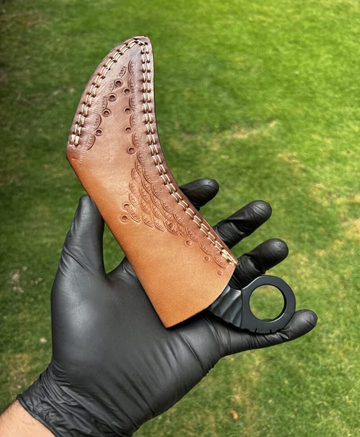 Hand Forged D2 steel Black Coated karambit knife - PhishStones Products