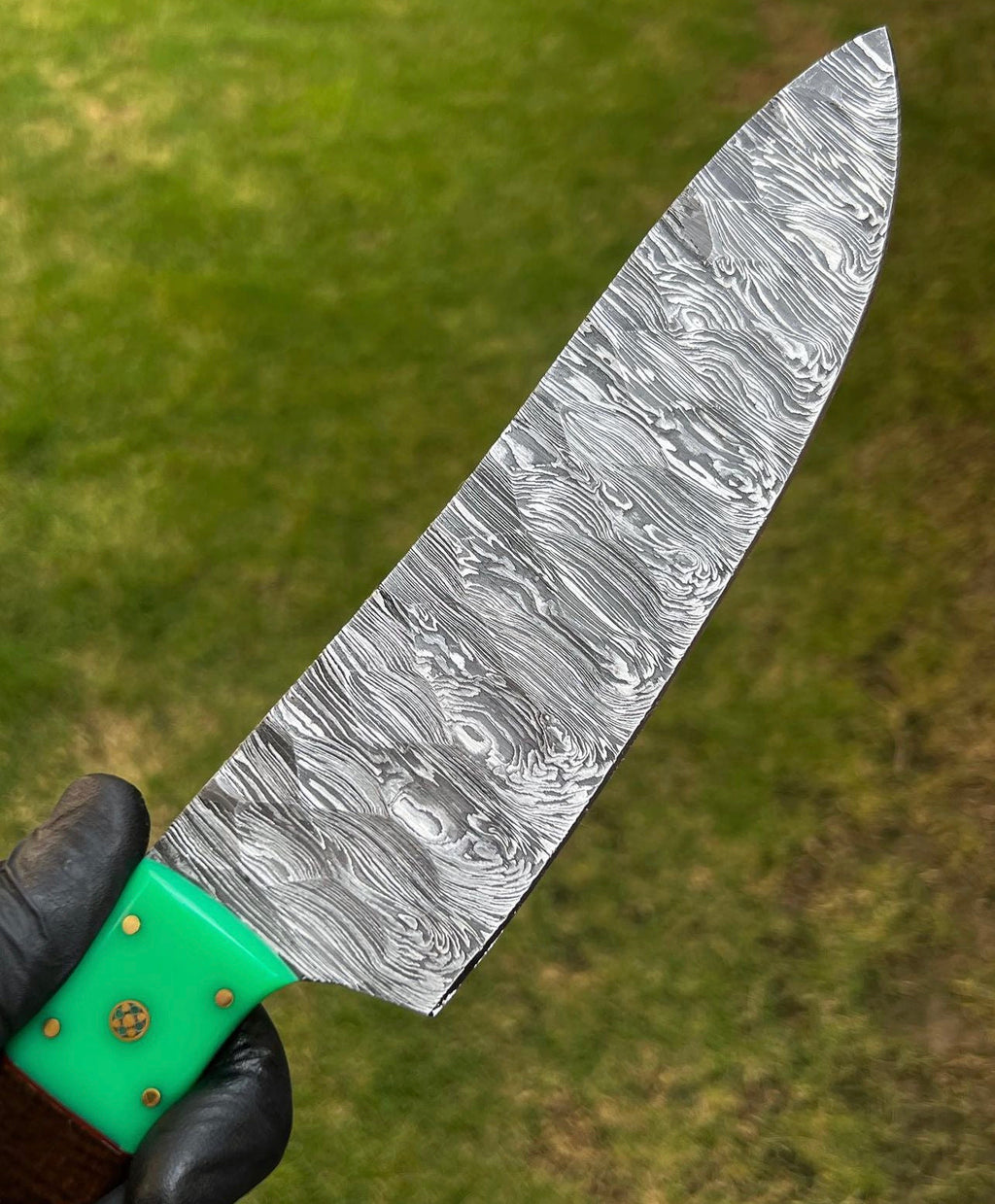 Hand Forged Damascus Steel Fixed Bladed chef knife - PhishStones Products