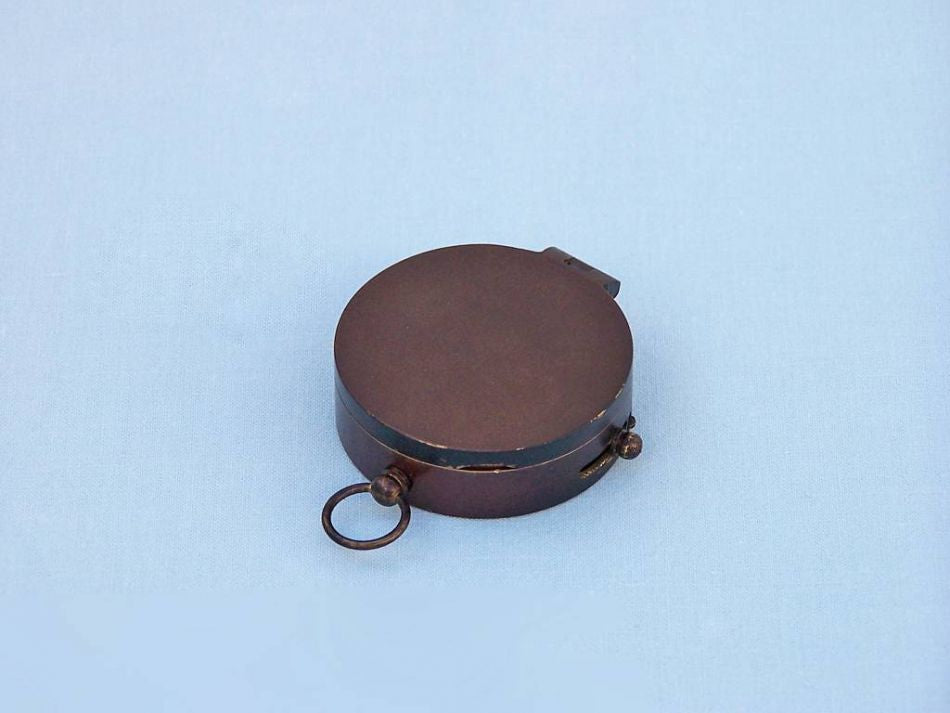 Bronzed Lewis And Clark Pocket Compass 3""
