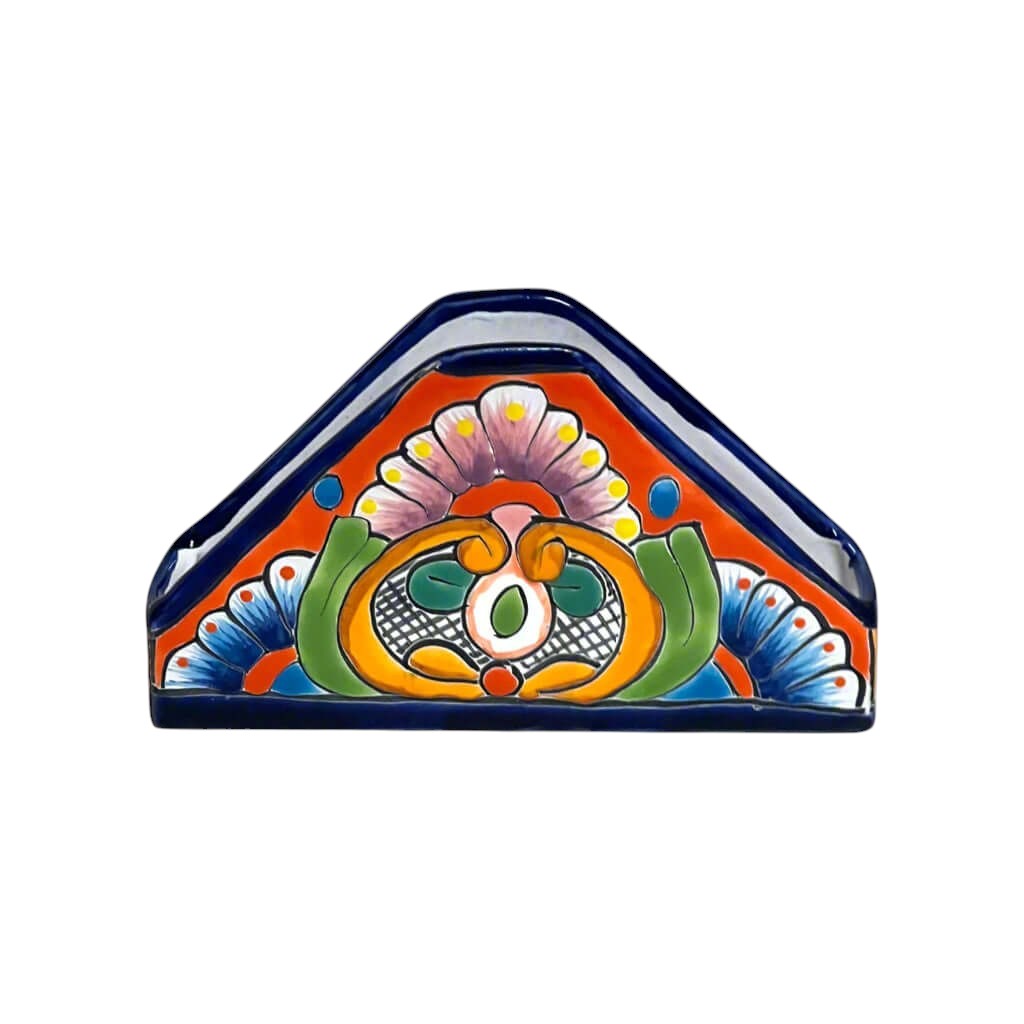 Talavera Napkin Holder | Hand-Painted Mexican Ceramic Decor