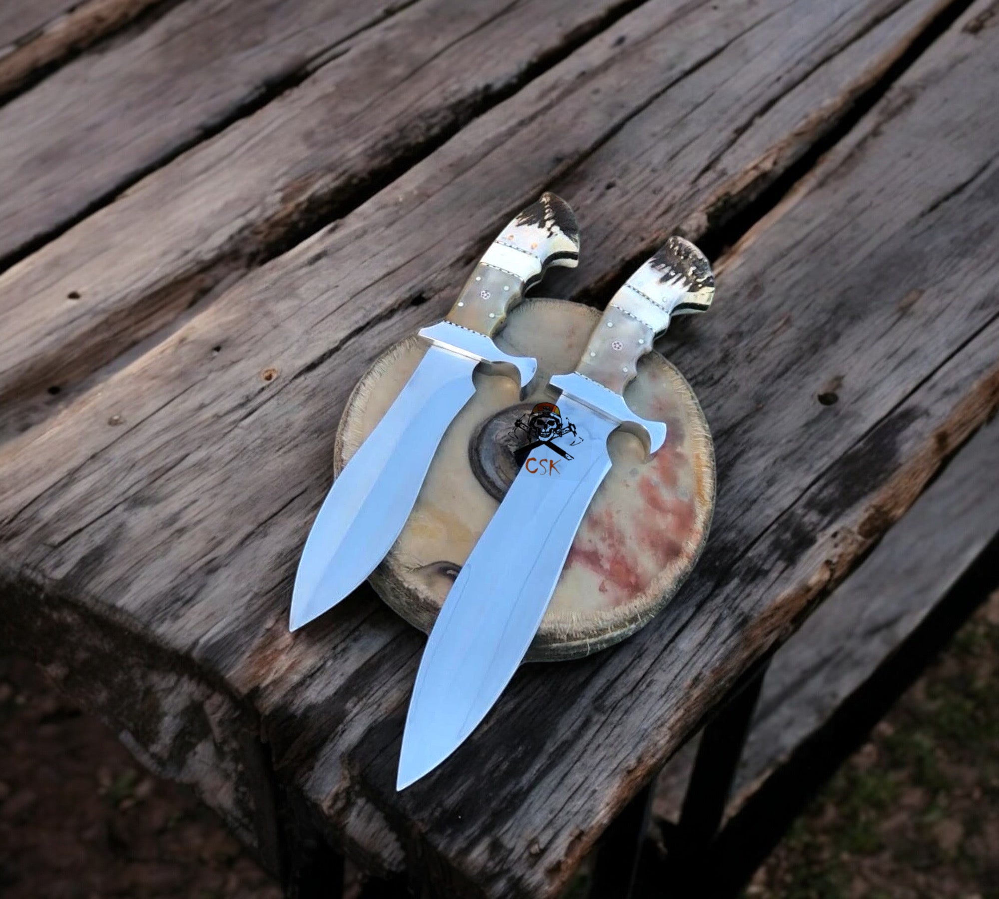 Handcrafted Hunting Camping Knife Set – Razor Sharp Full Tang Blades - PhishStones Products