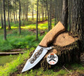 Handcrafted J2 Steel Hunting Knife with Snake Engraving | Premium Outdoor Blade - PhishStones Products