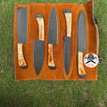 Handcrafted Precision: Black - Coated Artisan Knife Set with Resin Handles - PhishStones Products