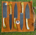 Handcrafted Precision: Black - Coated Artisan Knife Set with Resin Handles - PhishStones Products