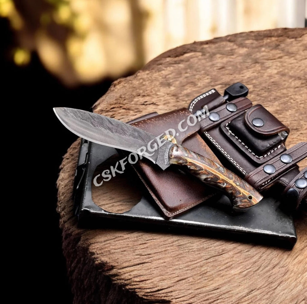 Handmade 10" Custom PINE CONE Hunting Camping Knife - PhishStones Products