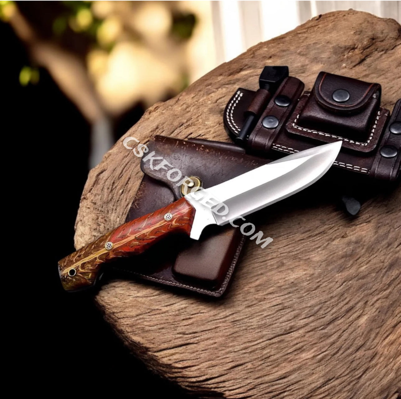 Handmade 10" Custom PINE CONE Hunting Camping Knife - PhishStones Products