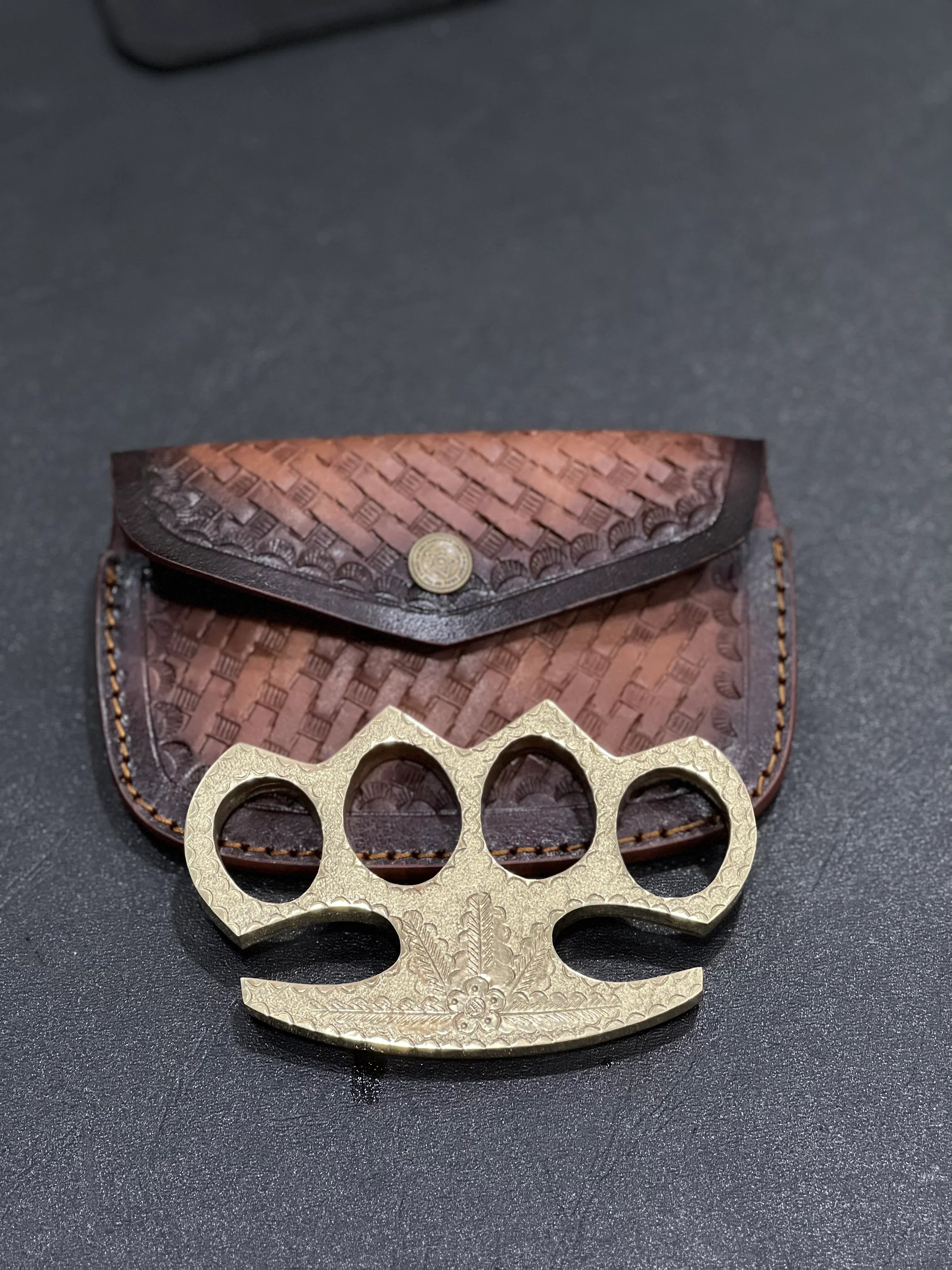 Handmade Brass Engraved Knuckle - PhishStones Products
