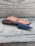 Handmade Buckaroo Knife for Wrangler | High Carbon Steel Ranch Knife, Wenge Wood Handle - PhishStones Products