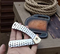 Handmade Cowboy Pocket Knife - 3” Farrier Rasp Blade Belt Sheath - PhishStones Products