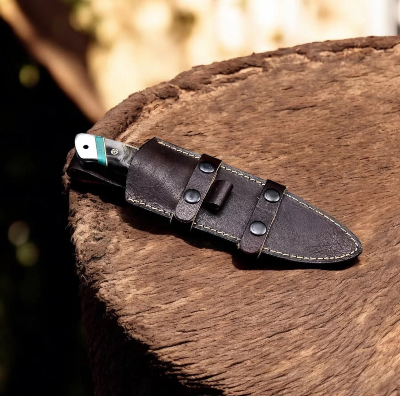 Handmade Damascus Sheep Hunting Knife - PhishStones Products