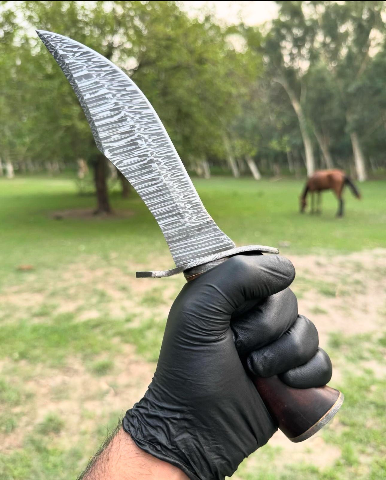 Handmade Damascus steel Camping Hunting Knife - PhishStones Products