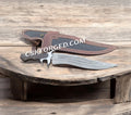 Handmade Damascus Steel 'Dragon Slayer' Knife – Brown Burl Handle, Razor - Sharp, Collector’s Edition - PhishStones Products