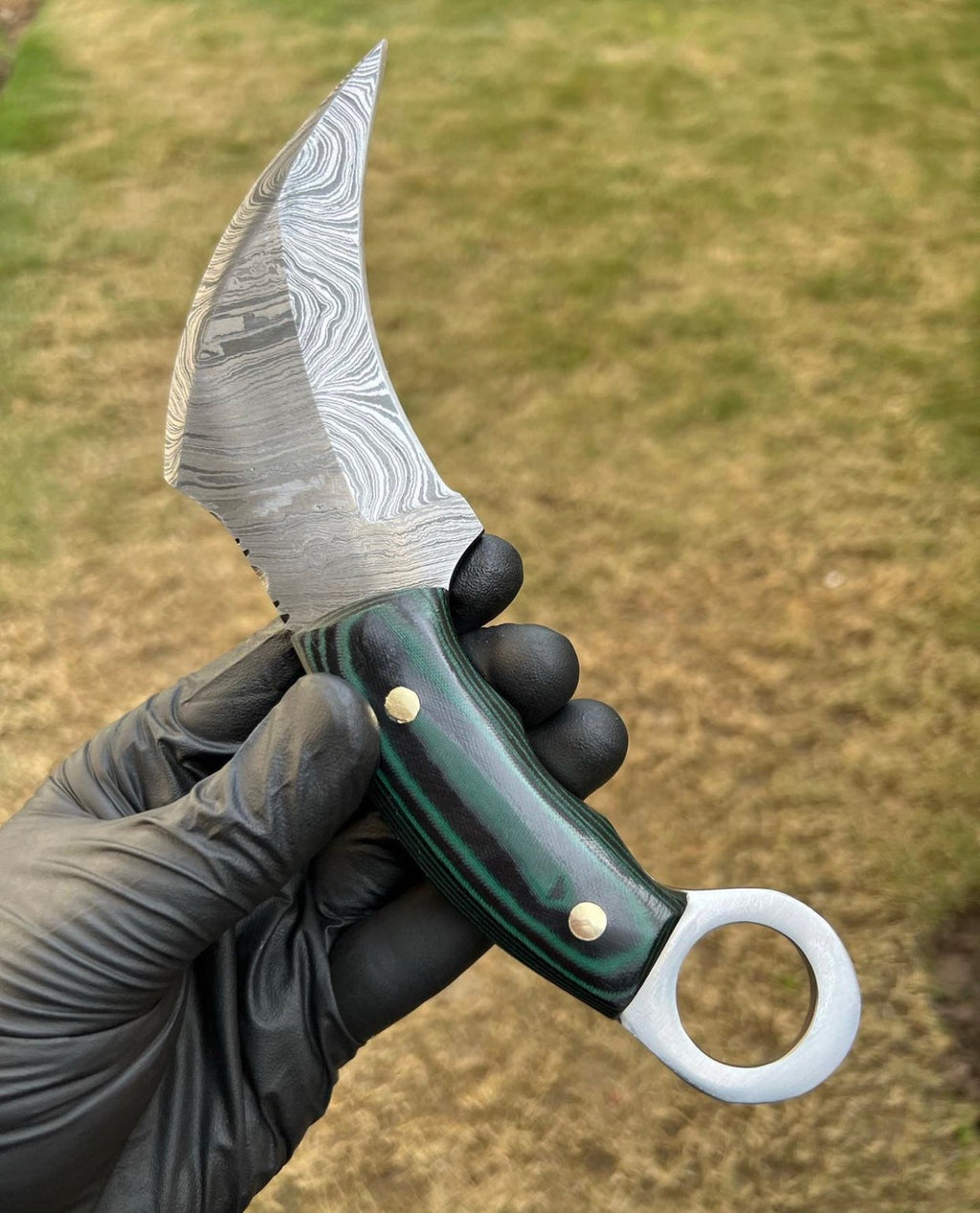 Handmade Damascus steel karambit knife - PhishStones Products