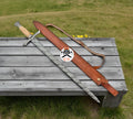 Handmade Damascus Steel Medieval Battle Ready Sword With Sheath - PhishStones Products