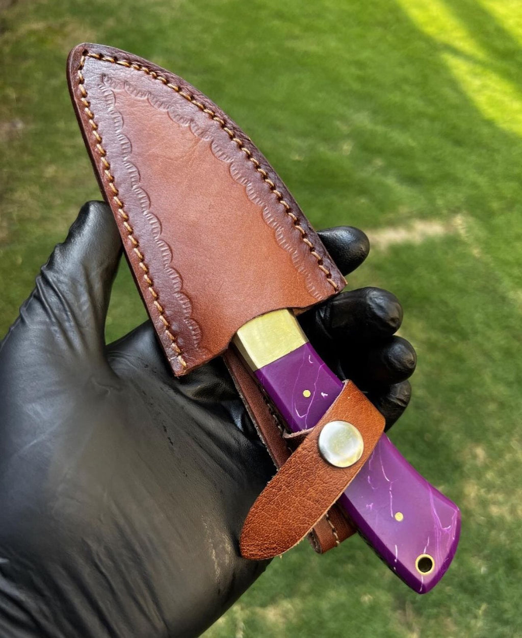 Handmade Damascus Steet Hunting Knife - PhishStones Products