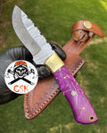 Handmade Damascus Steet Hunting Knife - PhishStones Products