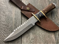 Handmade Knife with Brass Guard and Rose Wood Handle - PhishStones Products