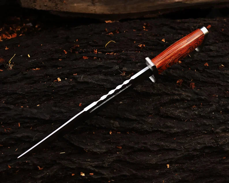 Handmade Stainless Steel blade Rambo Knife With Pakka Wood handle, Steel Guard & Pommel - PhishStones Products
