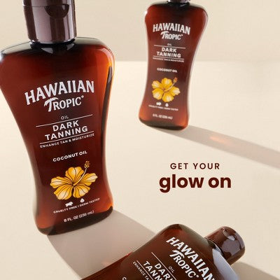 Hawaiian Tropic Dark Tanning Oil 8oz - Imperfect Container - PhishStones Products