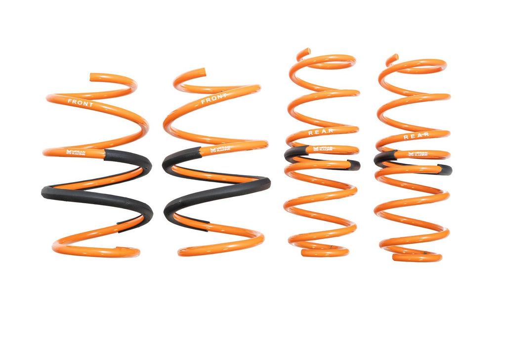Megan Racing - Lowering Springs Front & Rear for 2022+ Honda Civic SAE 9254 Cold Wound Steel front drop 25mm rear drop 19mm powder coated MR-LS-HC22