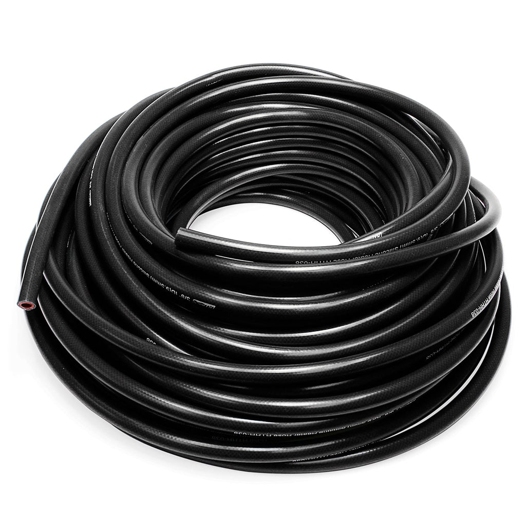 HPS 7/8" ID Black High Temp Reinforced Silicone Heater Hose Tubing, 22mm ID