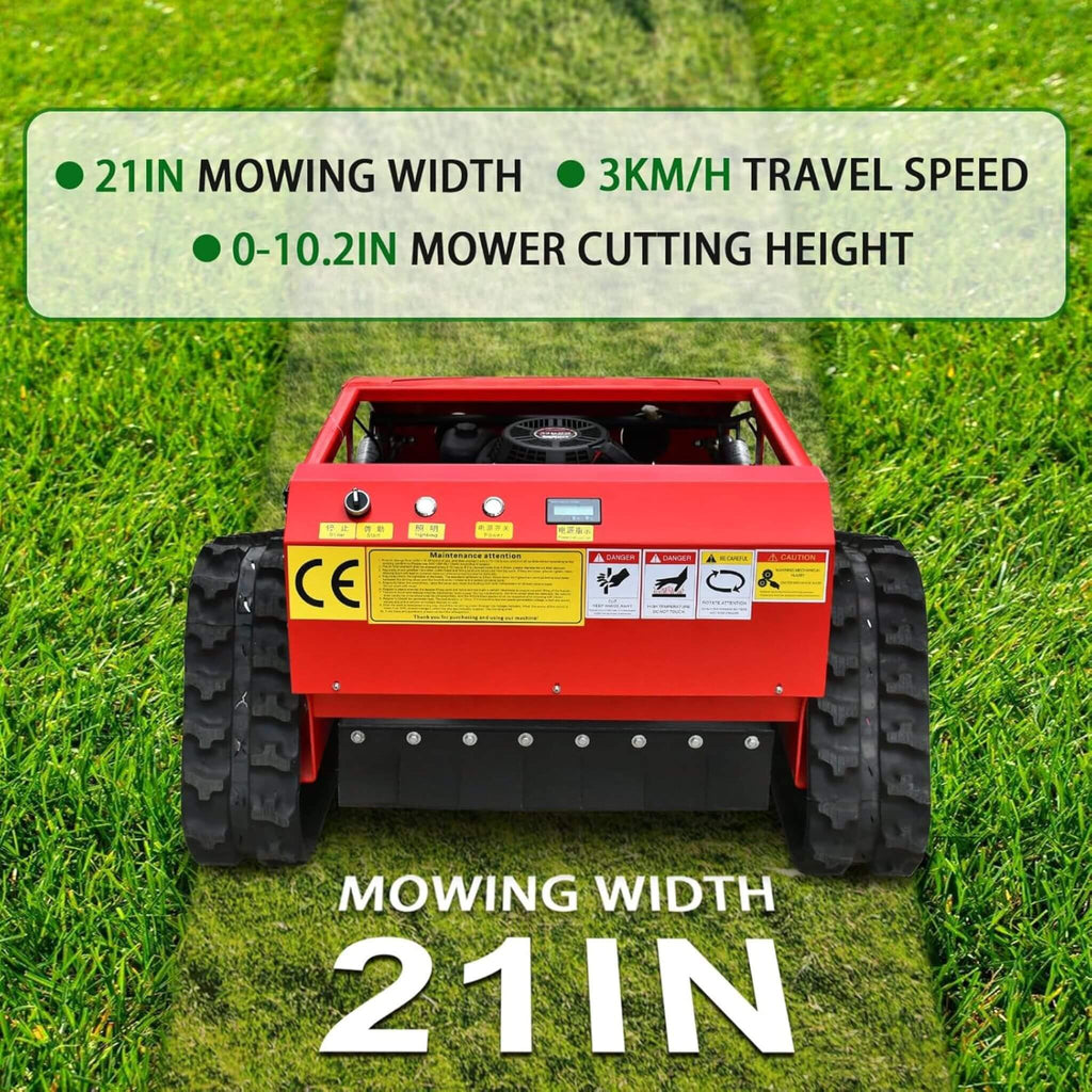 OVK Heavy-Duty Industrial Remote-Controlled Lawn Mower With Adjustable Cutting Height (SAK71239)