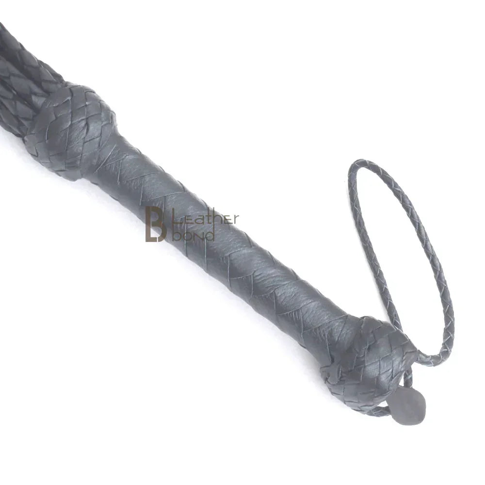 Real Bull Hide Leather Flogger 9 Braided Falls Cat-o-Nine Tails | Handcrafted Heavy Duty BDSM Whip