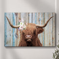 Highland Cow Rustic Painting Canvas Wall Art - PhishStones Products