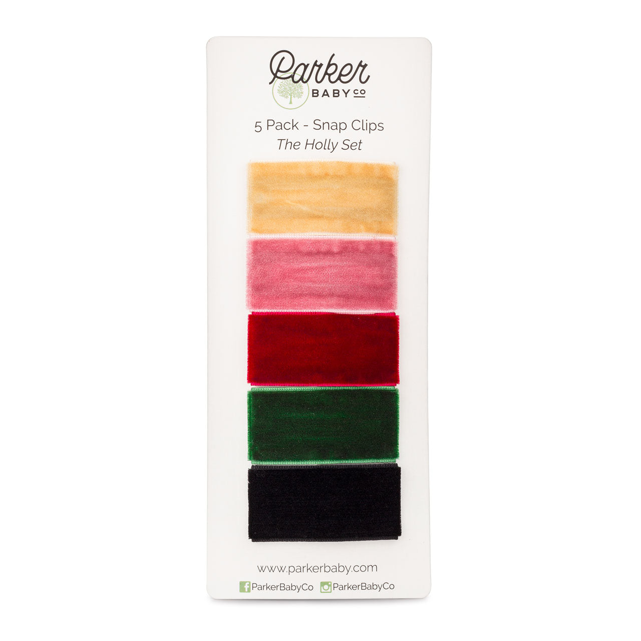 Holly Set - Velvet Hair Clips - PhishStones Products