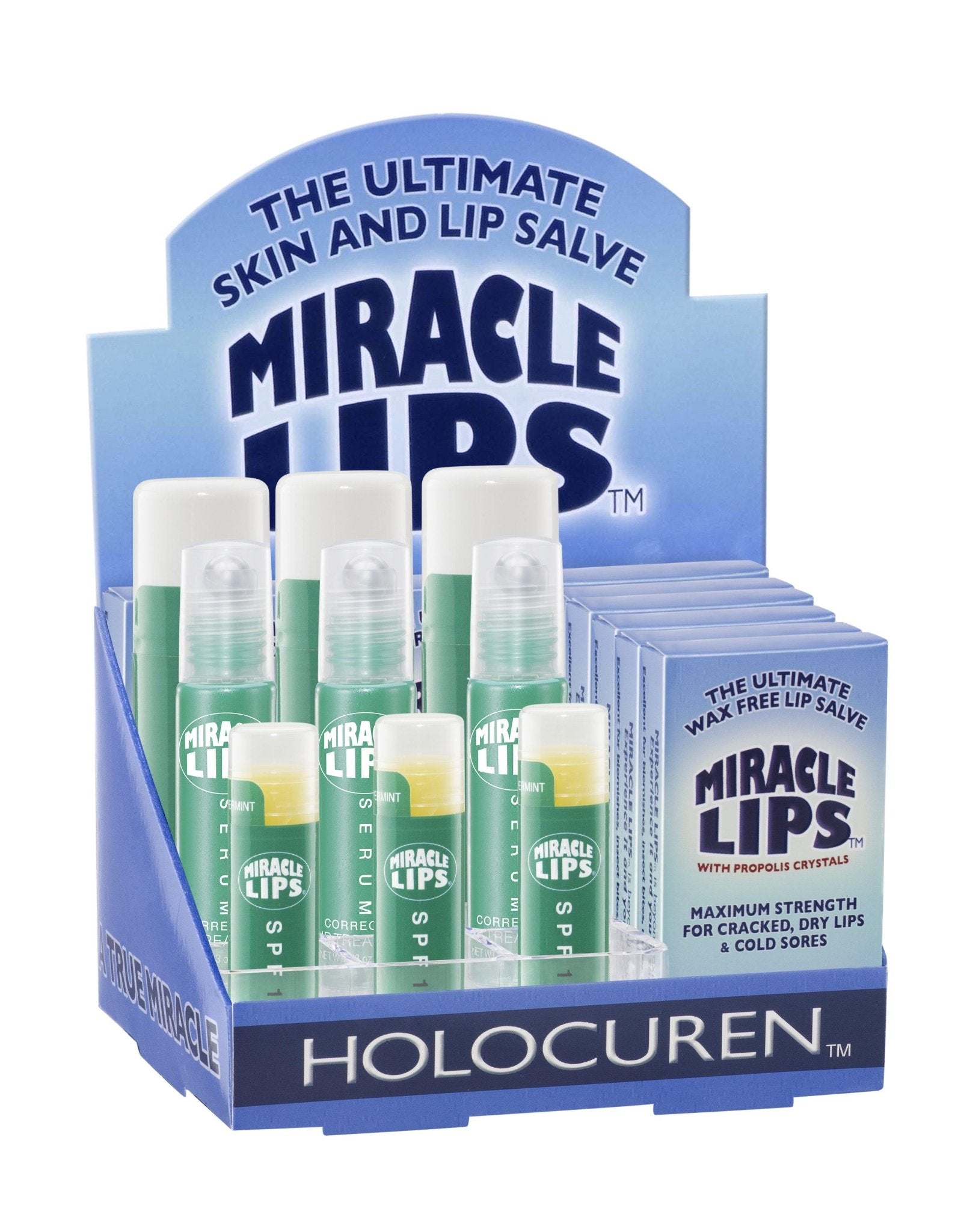 Holocuren Miracle Lips 3 - Pack – Salve, Serum & SPF 15 Protect - PhishStones Products