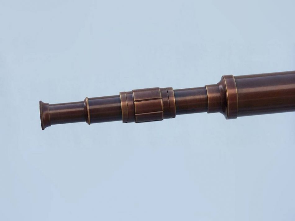 Floor Standing Bronzed Harbor Master Telescope 60""
