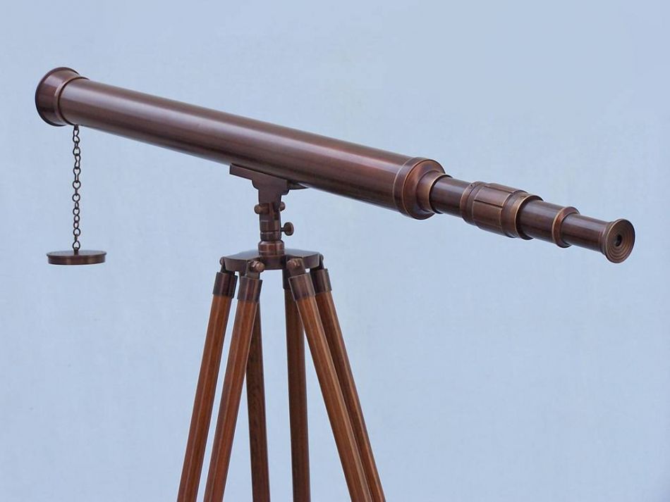 Floor Standing Bronzed Harbor Master Telescope 60""