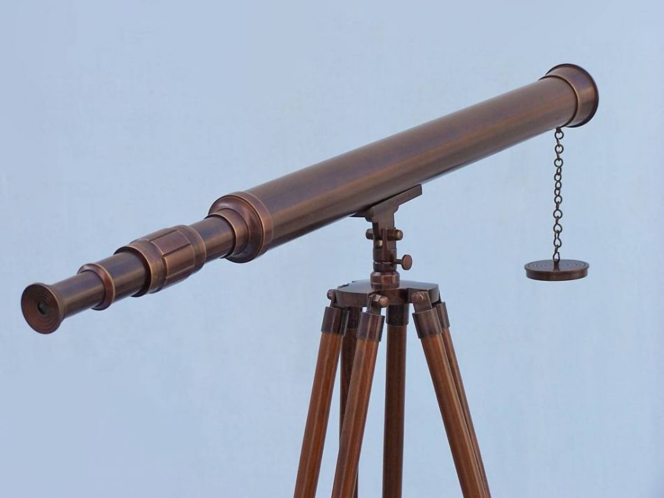 Floor Standing Bronzed Harbor Master Telescope 60""