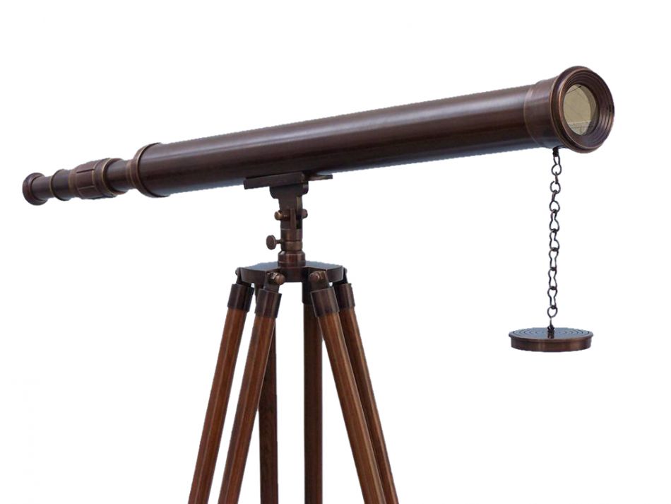 Floor Standing Bronzed Harbor Master Telescope 60""