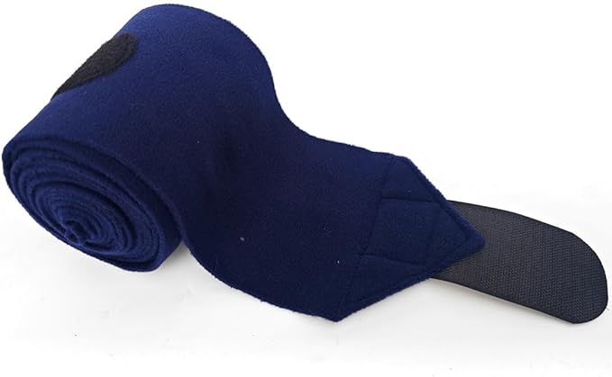 Horse Polo Leg Wraps Soft Fleece Wraps Equestrian Leg Bandage 4 - Pack (Full(10ft), Navy) - PhishStones Products
