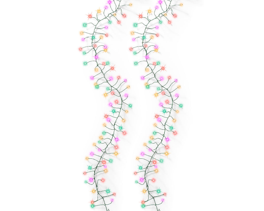 Micro LED Garland Light - 8 function twinkle - 480 - Multicolor - Silver String