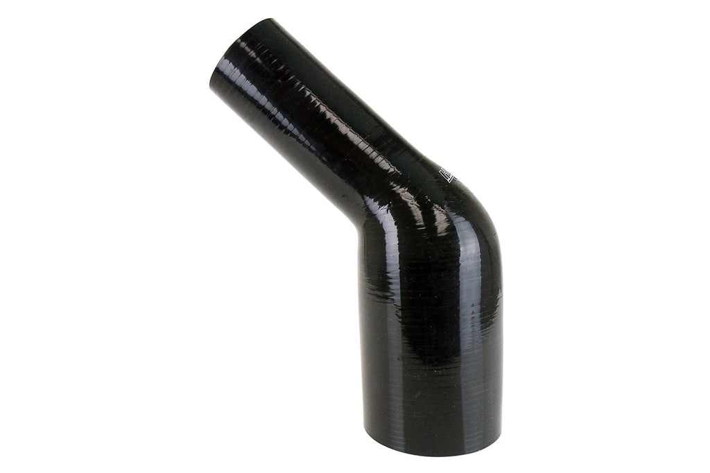 HPS 2-1/2" - 3-1/2" Silicone 45 Degree Elbow Reducer Coupler Hose, High Temp 4-ply Reinforced, 63mm - 89mm ID