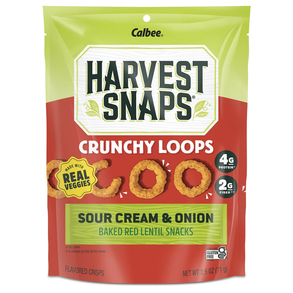 Harvest Snaps Crunch Loops Sour Cream & Onion, 12 x 2.5 oz Bags