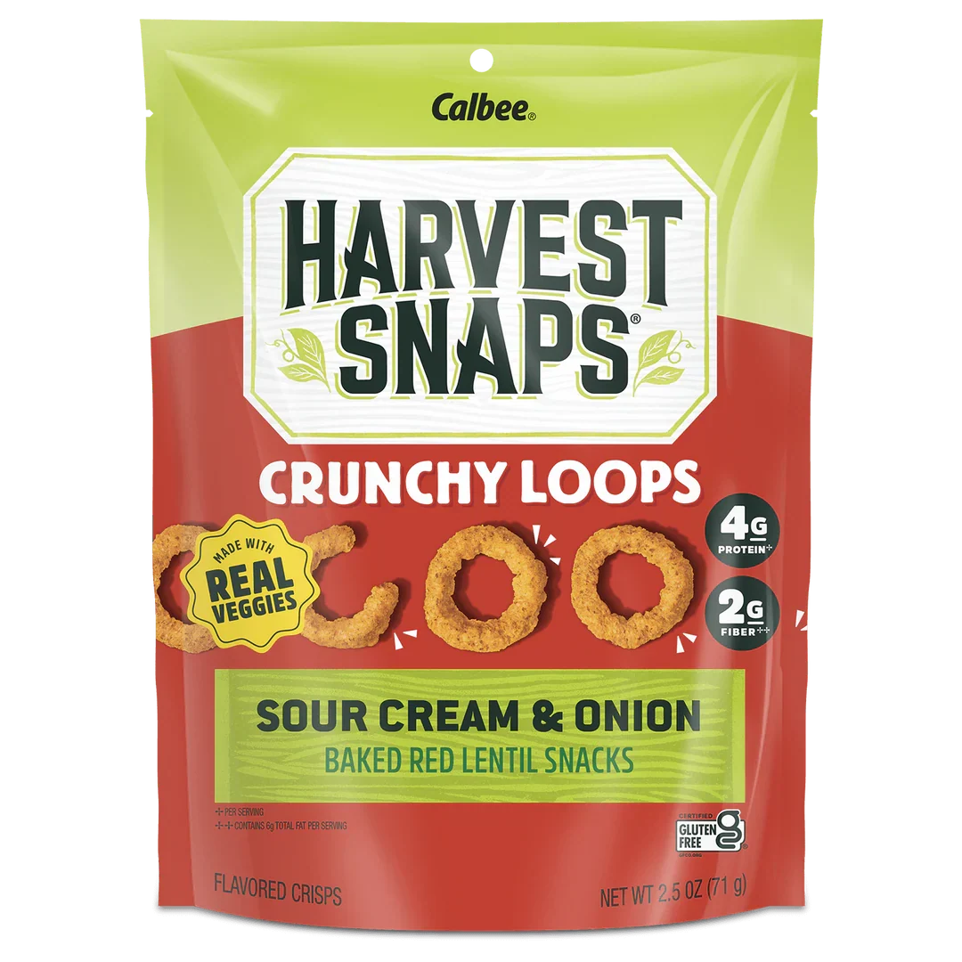 Harvest Snaps Crunch Loops Sour Cream & Onion, 12 x 2.5 oz Bags