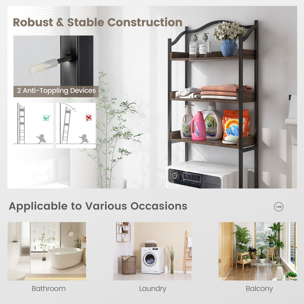 3-Tier Over-The-Toilet Bathroom Spacesaver Storage Rack