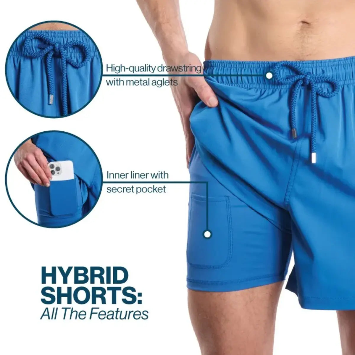 Men’s Premium Compression-Lined Hybrid Shorts – Pixel Break-Sunsplash