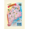 Vintage Lined Notebook Greetings from Maine, Map - Paperback
